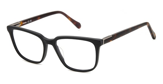 Fossil FOS 7173 - Matte Black, Acetate, Rectangle frame