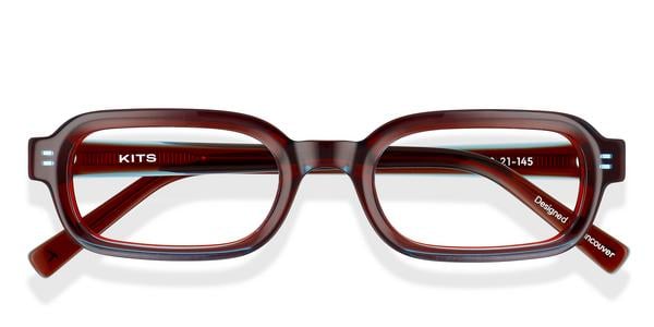 KITS Lorne - Blue / Red, Acetate, Rectangle frame