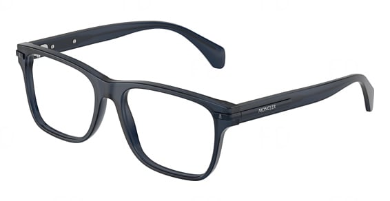 Moncler ME2016 - Matte Transparent Blue, Plastic, Rectangle frame