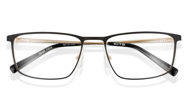 KITS Spall - Black / Gold, Stainless Steel, Rectangle frame