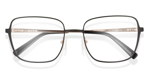 KITS Lioren - Black / Rose Gold, Stainless Steel, Geometric frame