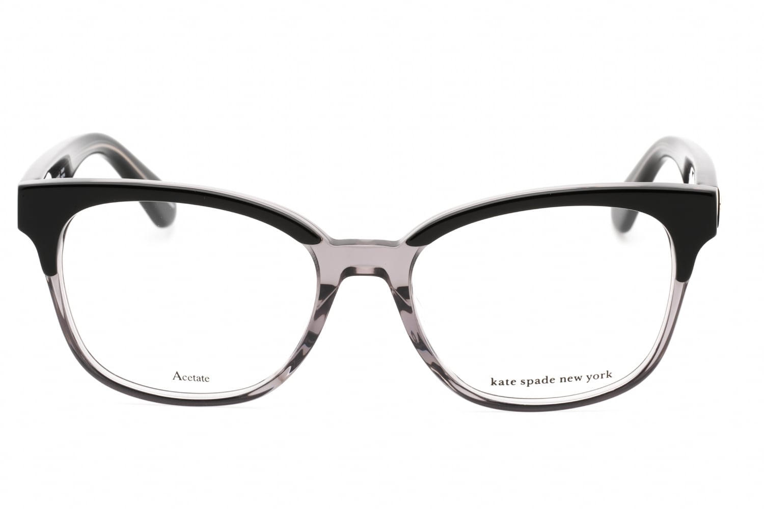 Kate Spade Carolanne - Black Gray, Mixed Materials, Cat Eye frame