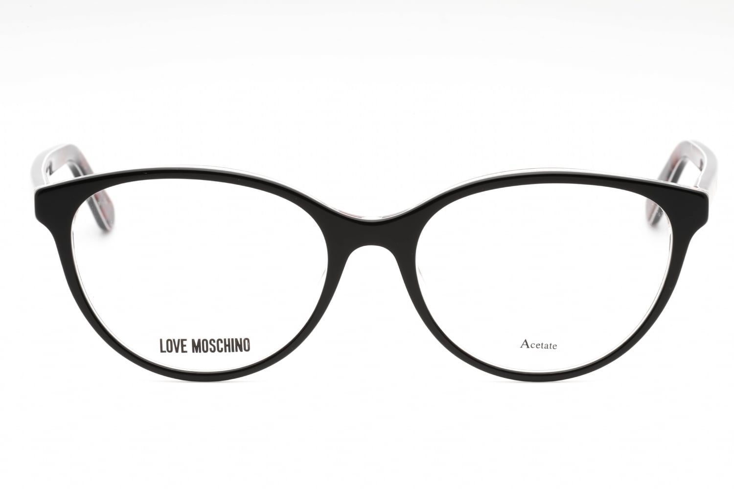 Moschino MOL525 - Black, Plastic, Oval frame