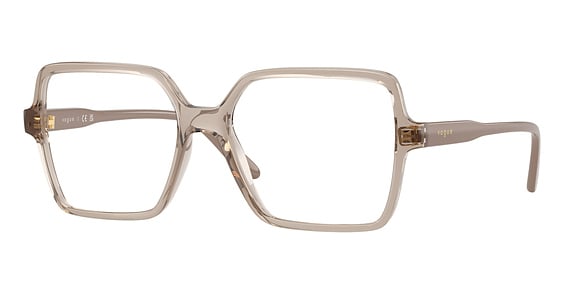 Vogue VO5702 - Transparent Caramel, Acetate, Rectangle frame