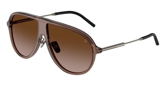 Moncler ME6009 GLYDE - Shiny Transparent Brown, Plastic, Aviator frame