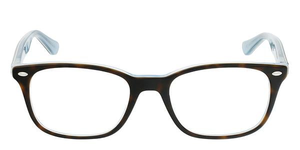 Ray-Ban RX5375 - Havana on Light Blue, Acetate, Rectangle frame