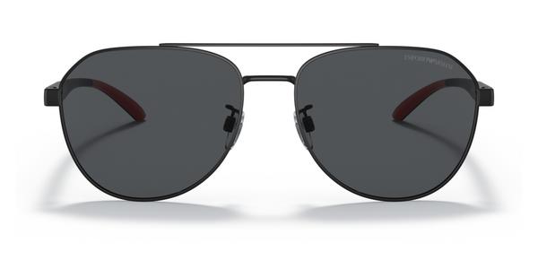Emporio Armani EA2129D - Matte Black, Plastic, Aviator frame