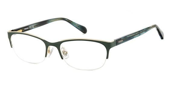 Fossil FOS 7171/G - Green, Stainless Steel, Cat Eye frame