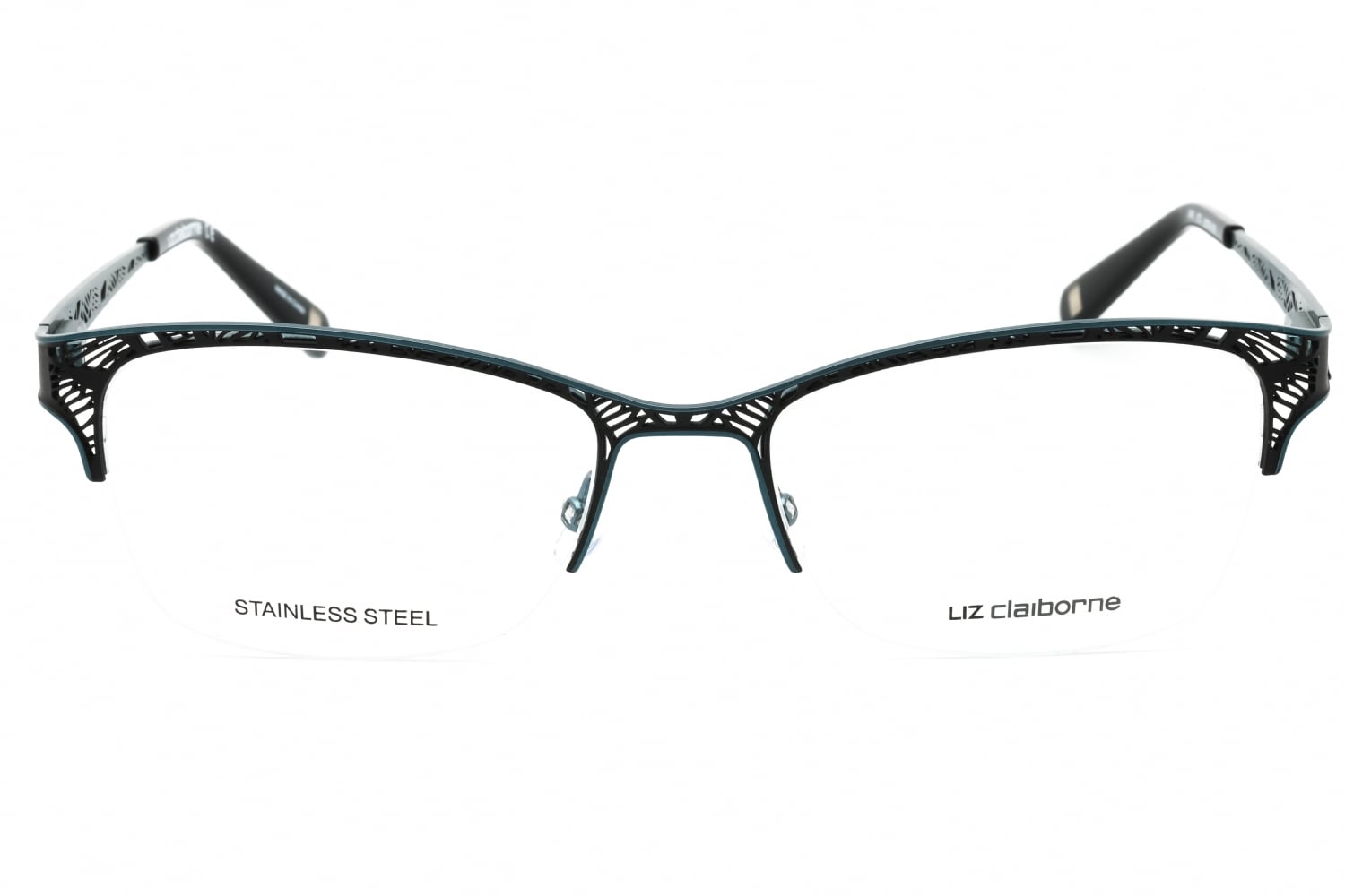 Liz Claiborne L 645 - Black TEA, Metal, Rectangle frame