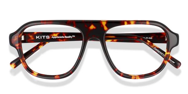 KITS Brio - Shiny Dark Havana, Acetate, Aviator frame