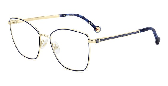Carolina Herrera HER 0264 - Matte Blue Gold, Stainless Steel, Cat Eye frame