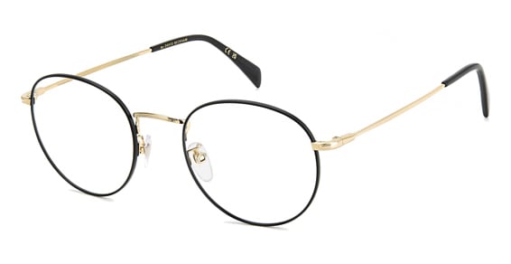 David Beckham DB 1152 - Black Gold, Stainless Steel, Mixed Shapes frame