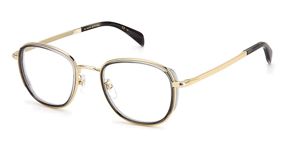 David Beckham DB 7075/G - Gold Grey, Stainless Steel, Rectangle frame