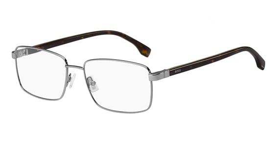 Hugo Boss Boss 1495 - Ruthenium Havana, Stainless Steel, Rectangle frame