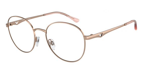 Emporio Armani EA1144 - Shiny Rose Gold, Metal, Round frame