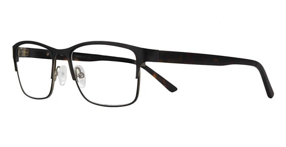 Elasta E 3123 - Matte Black Ruthenium, Stainless Steel, Rectangle frame