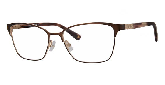 Liz Claiborne L 670 - Brown, Stainless Steel, Rectangle frame