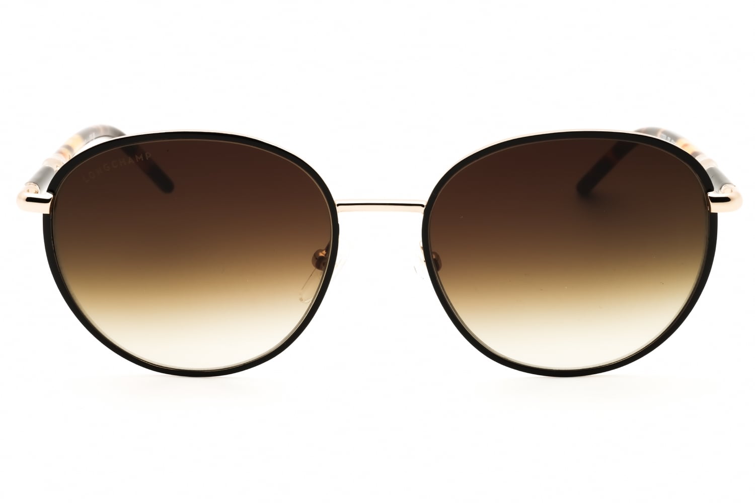 Longchamp LO171SN - Gold/black, Metal, Round frame