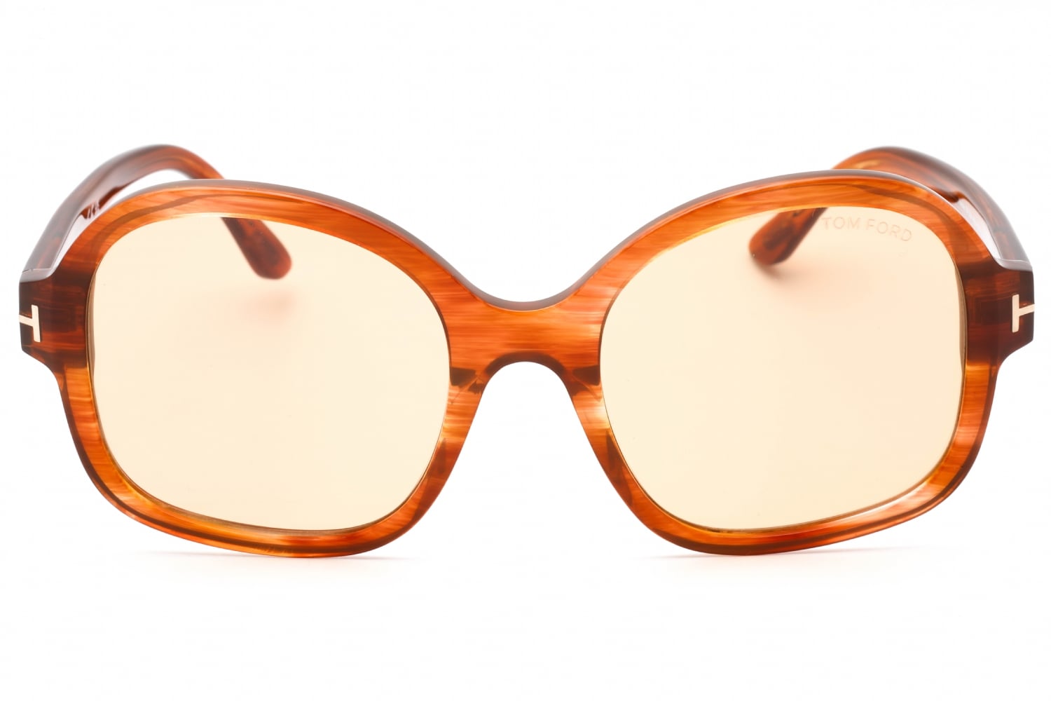 Tom Ford FT1034 - Shiny Light Brown, Acetate, Round frame