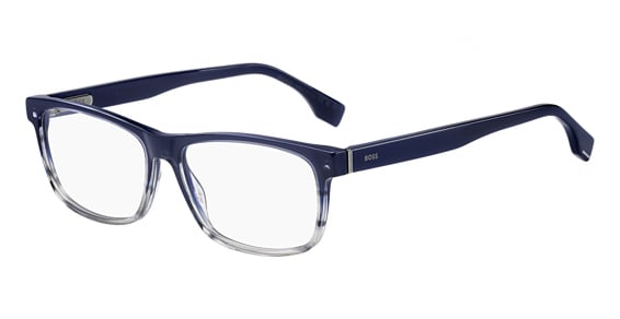Hugo Boss Boss 1518 - Blue Horn, Acetate, Rectangle frame