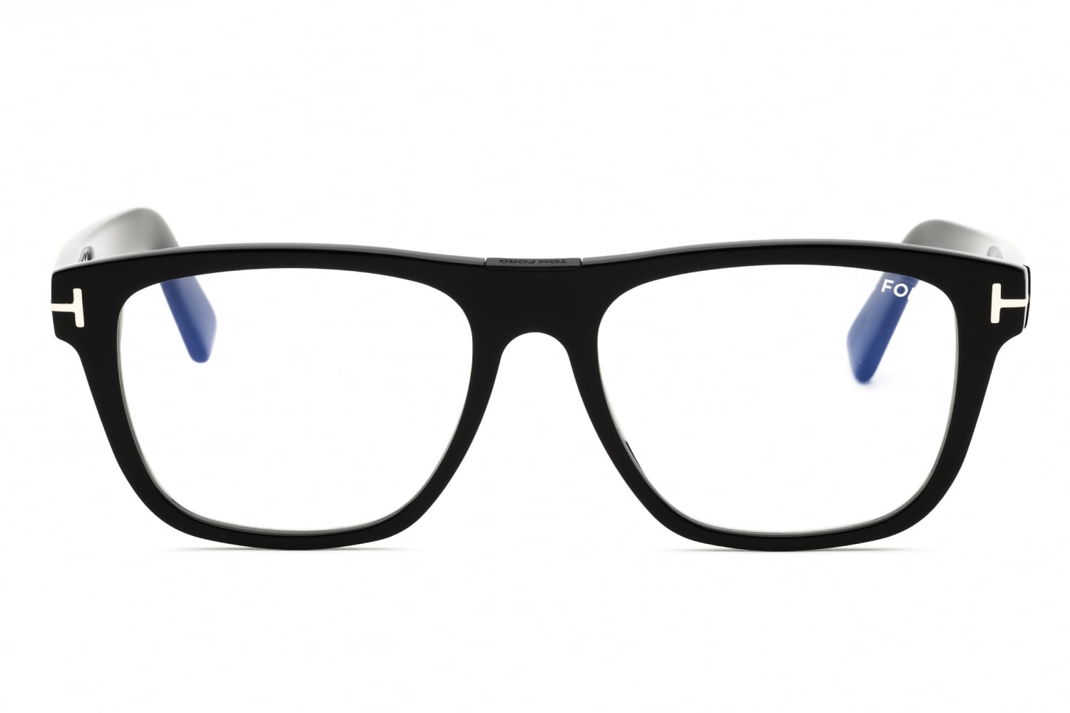 Tom Ford FT5902-B - Shiny Black/clear, Acetate, Rectangle frame