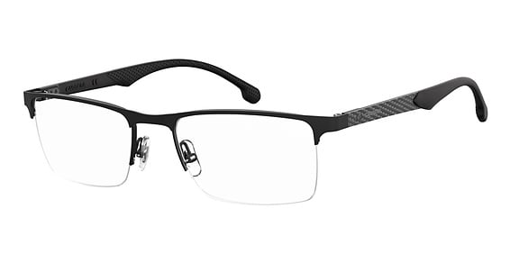 Carrera 8846 - Matte Black, Stainless Steel, Rectangle frame