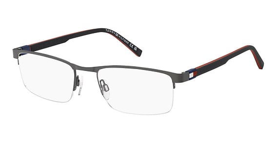 Tommy Hilfiger TH 2322 - Matte Ruthenium Black, Stainless Steel, Rectangle frame