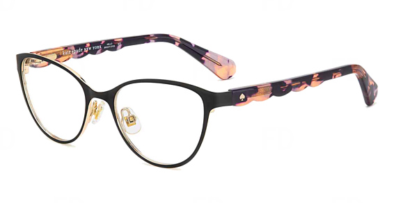 Kate Spade Tillie - Black, Stainless Steel, Rectangle frame