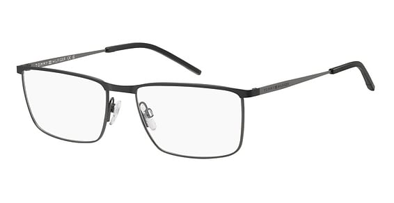 Tommy Hilfiger TH 2333/US - Matte Black Ruthenium, Stainless Steel, Rectangle frame