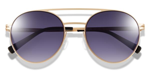 KITS Willa Sun - Black/Gold, Metal, Aviator frame