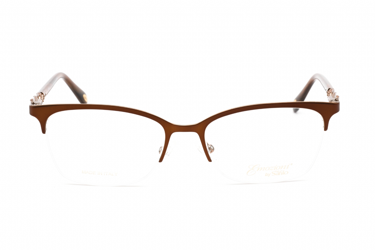 Emozioni EM 4412 - Matte Brown, Mixed Materials, Cat Eye frame
