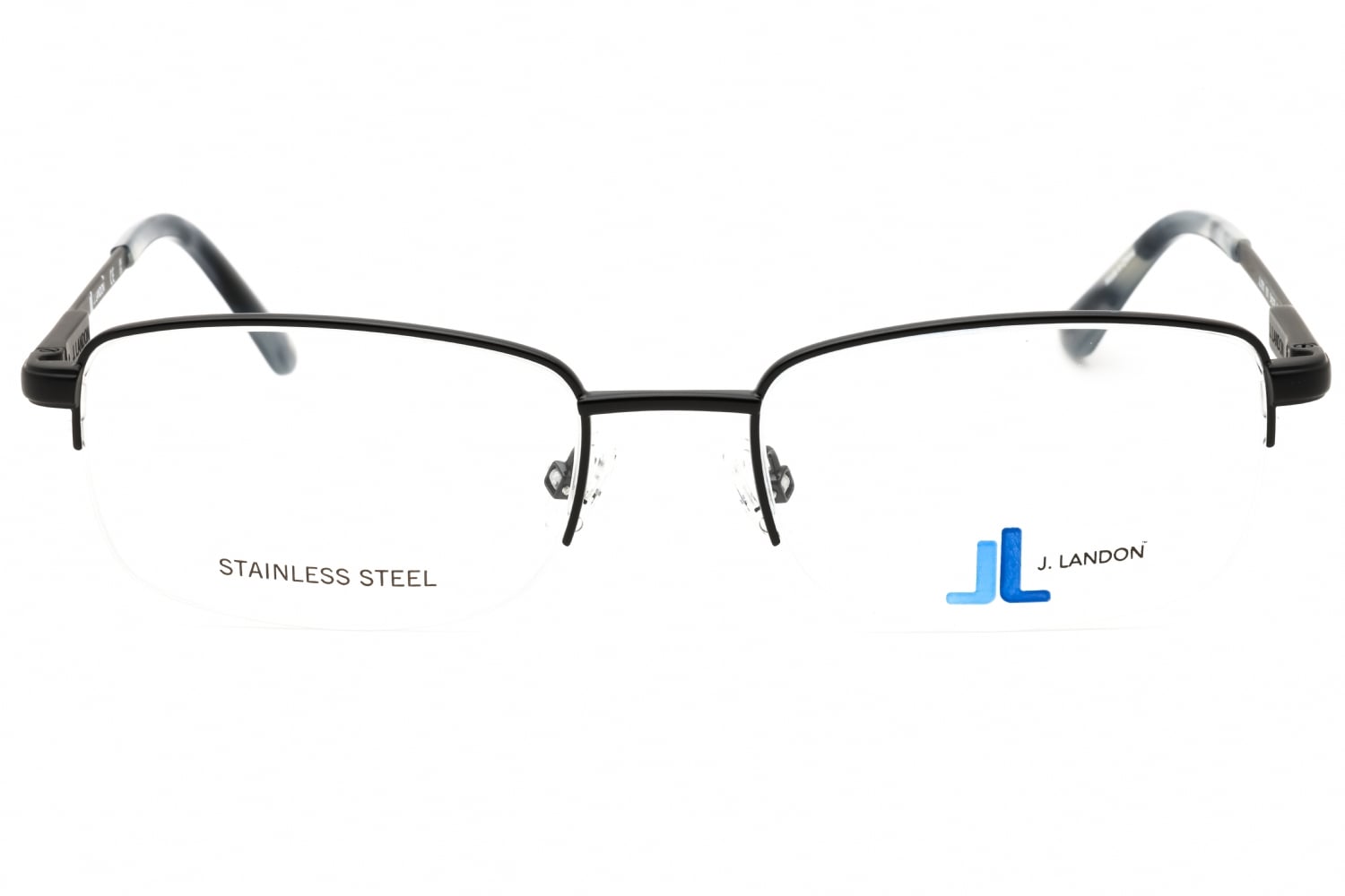 J. Landon JL1001 - Shiny Black, Metal, Rectangle frame