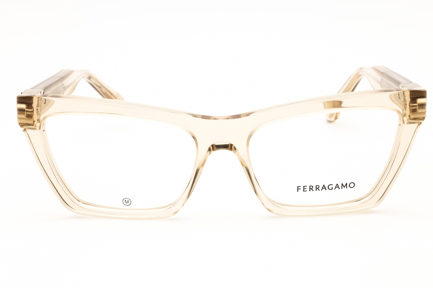 Salvatore Ferragamo SF3021 - Transparent Beige, Acetate, Cat Eye frame