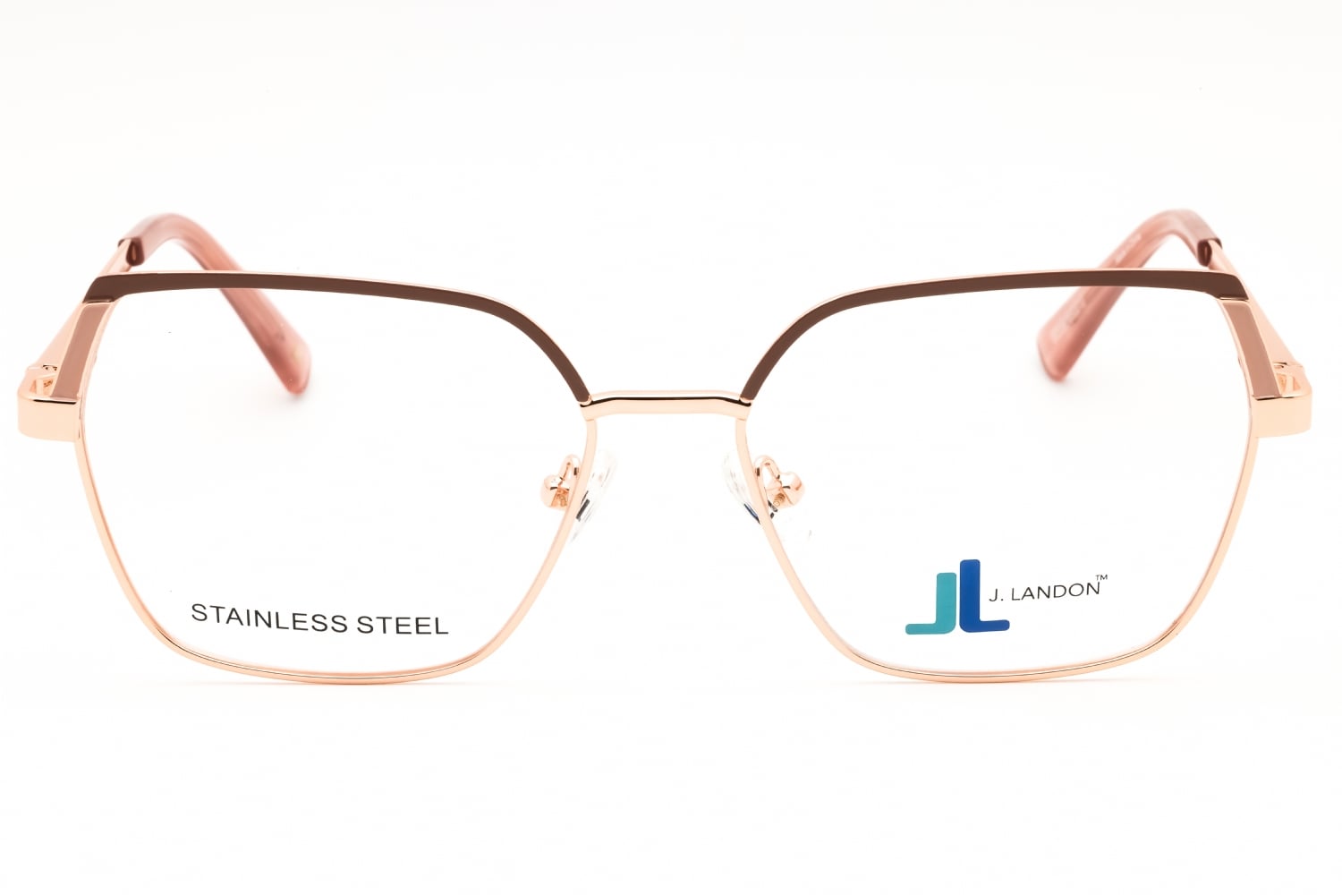 J. Landon JL50002 - Shiny Rose Gold, Metal, Cat Eye frame