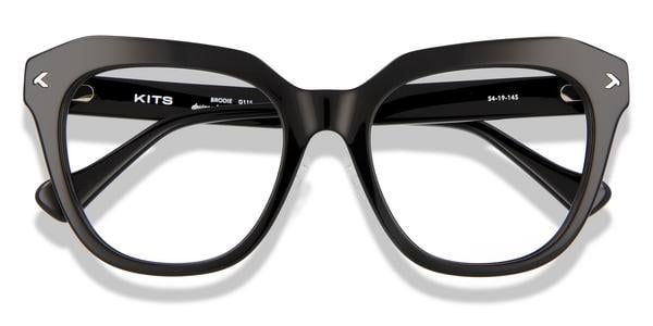 KITS Brodie Comfort Fit - Black, Acetate, Cat Eye frame