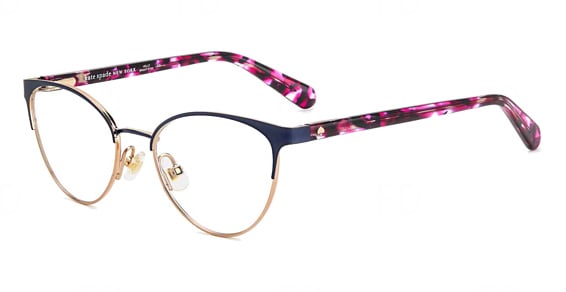 Kate Spade Cecily - Blue Pink, Stainless Steel, Rectangle frame