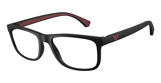 Emporio Armani EA3147 - Matte Black, Acetate, Rectangle frame