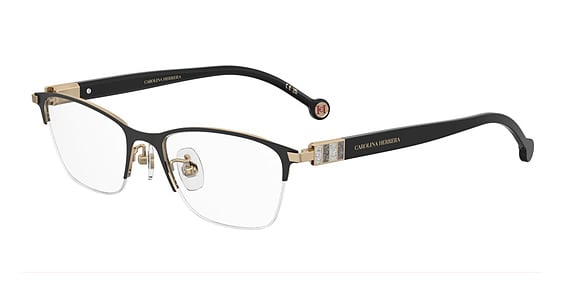 Carolina Herrera HER 0400/G - Gold Black, Stainless Steel, Rectangle frame