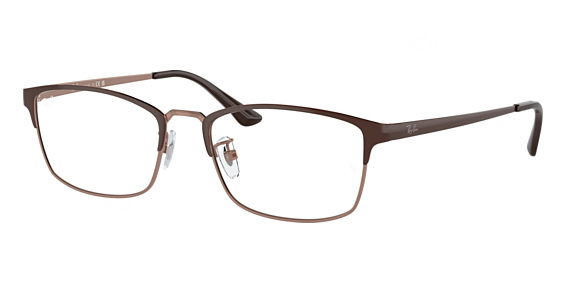 Ray-Ban RX8772D - Brown On Copper, Titanium, Rectangle frame