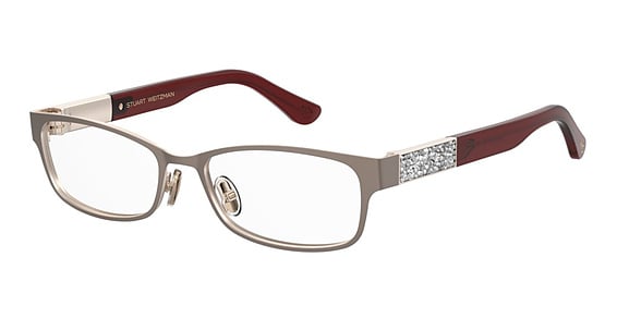 Stuart Weitzman WZN 1022/G - Matte Brown Beige, Metal, Rectangle frame