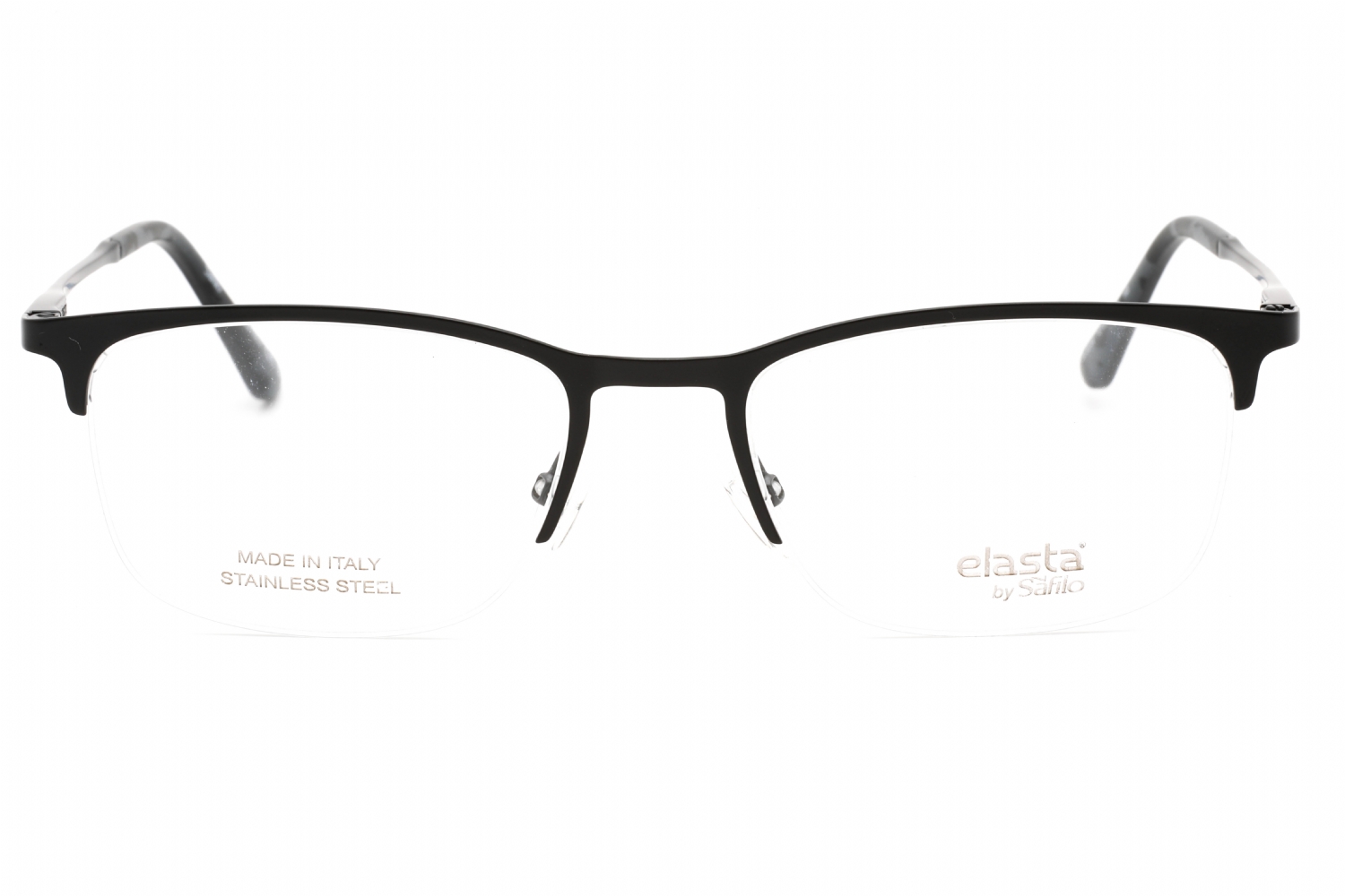 Elasta E 7253 - Matte Black, Metal, Oval frame