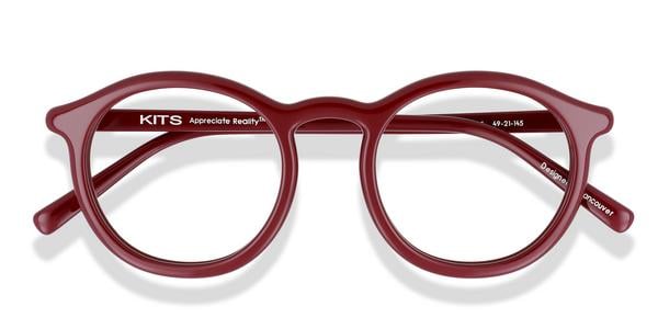 KITS Radial - Shiny Wine, Acetate, Round frame