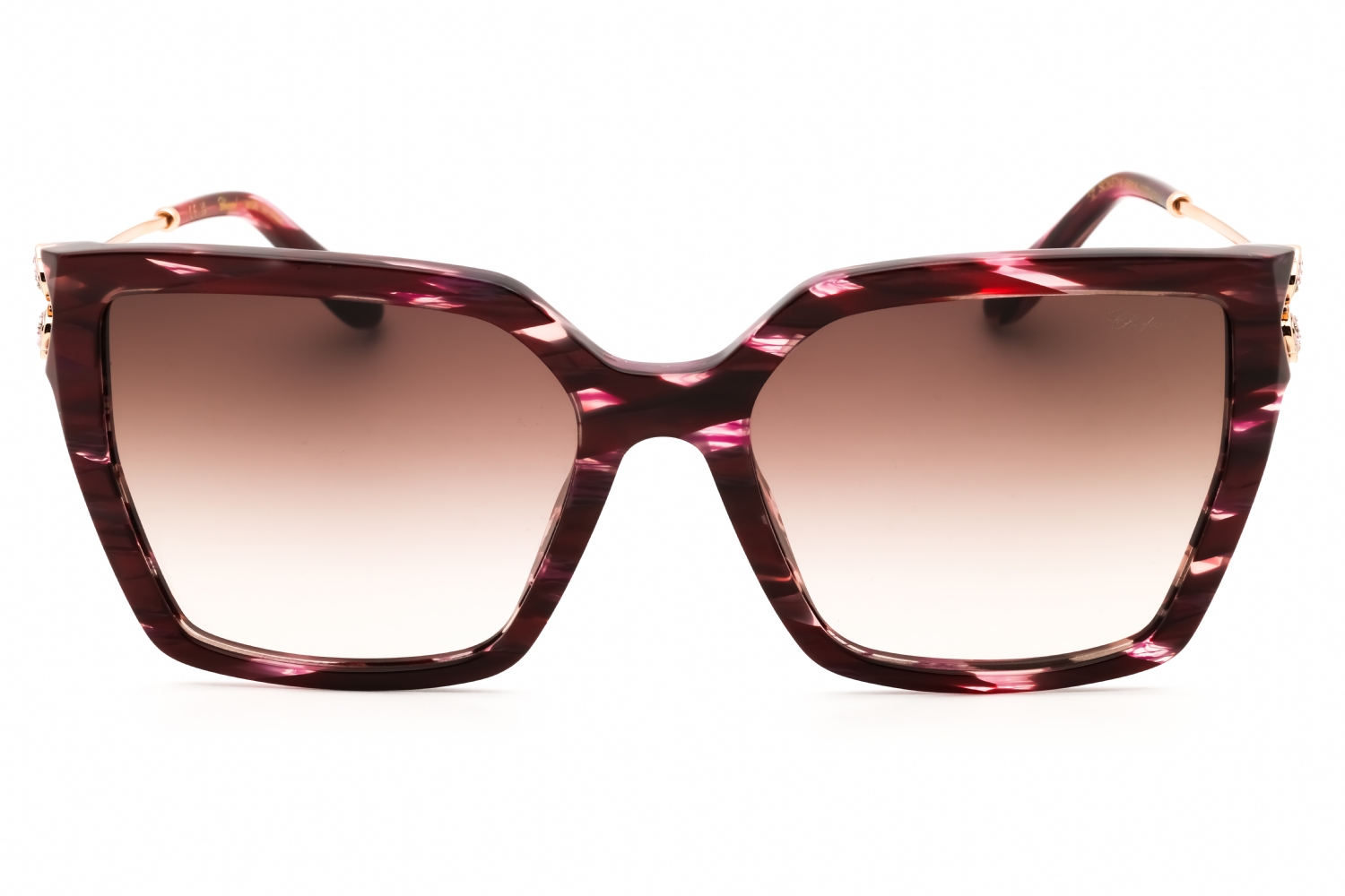 Chopard SCH371S - Shiny Streaked Burgundy, Acetate, Rectangle frame