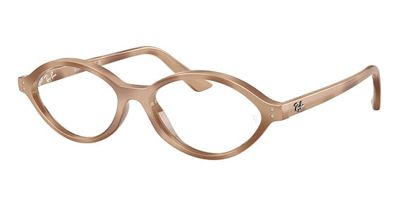 Ray-Ban RX7265 - Cream Havana, Acetate, Oval frame