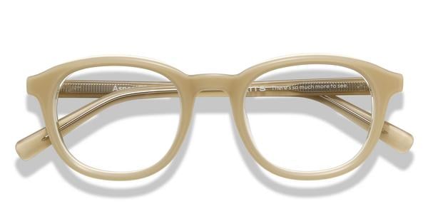 KITS Aspen Primo - Oatmeal / White / Clear, Acetate, Round frame