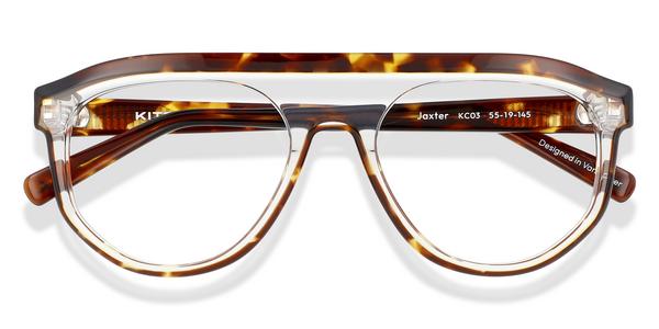 KITS Jaxter - Dark Havana/Clear, Acetate, Flat-Top frame