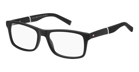 Tommy Hilfiger TH 2044 - Matte Black, Acetate, Rectangle frame