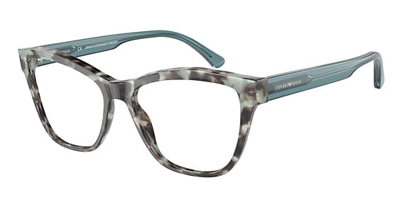 Emporio Armani EA3193 - Shiny Blue Havana, Plastic, Cat Eye frame