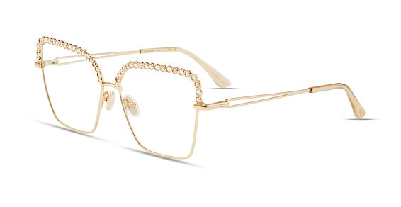 Stuart Weitzman WZN 1043/G - Gold, Metal, Cat Eye frame