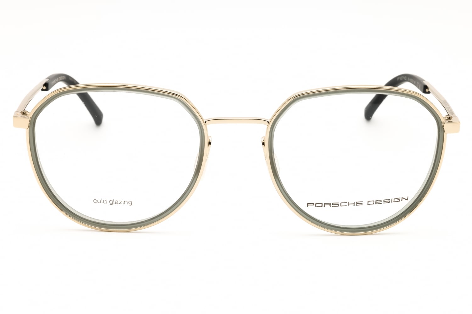 Porsche P8740 - Gold, Grey, Acetate, Round frame